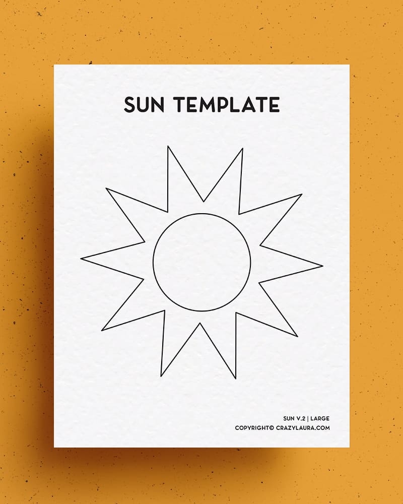 Printable Sun Templates