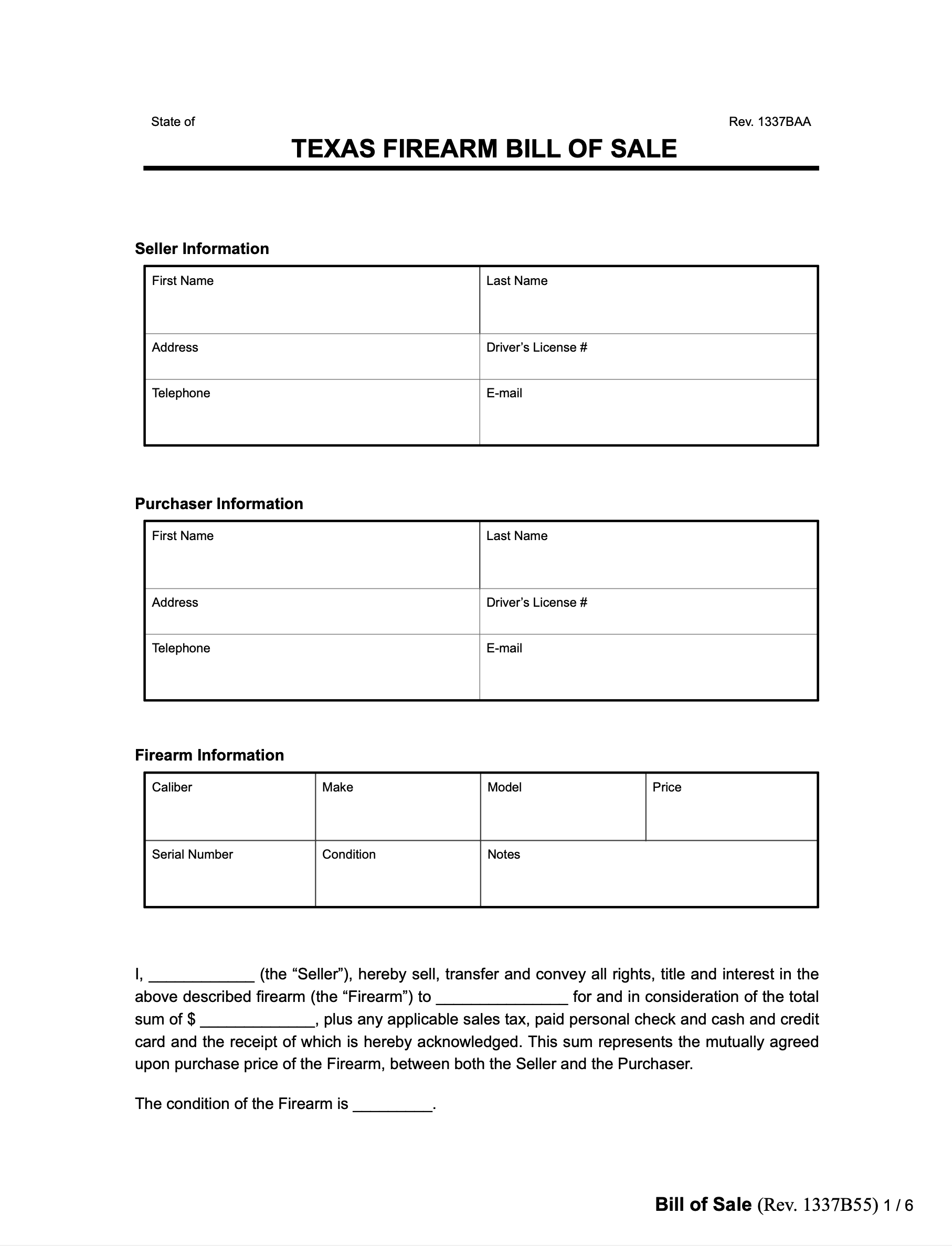 Printable Editable Texas Temporary Paper Id Template