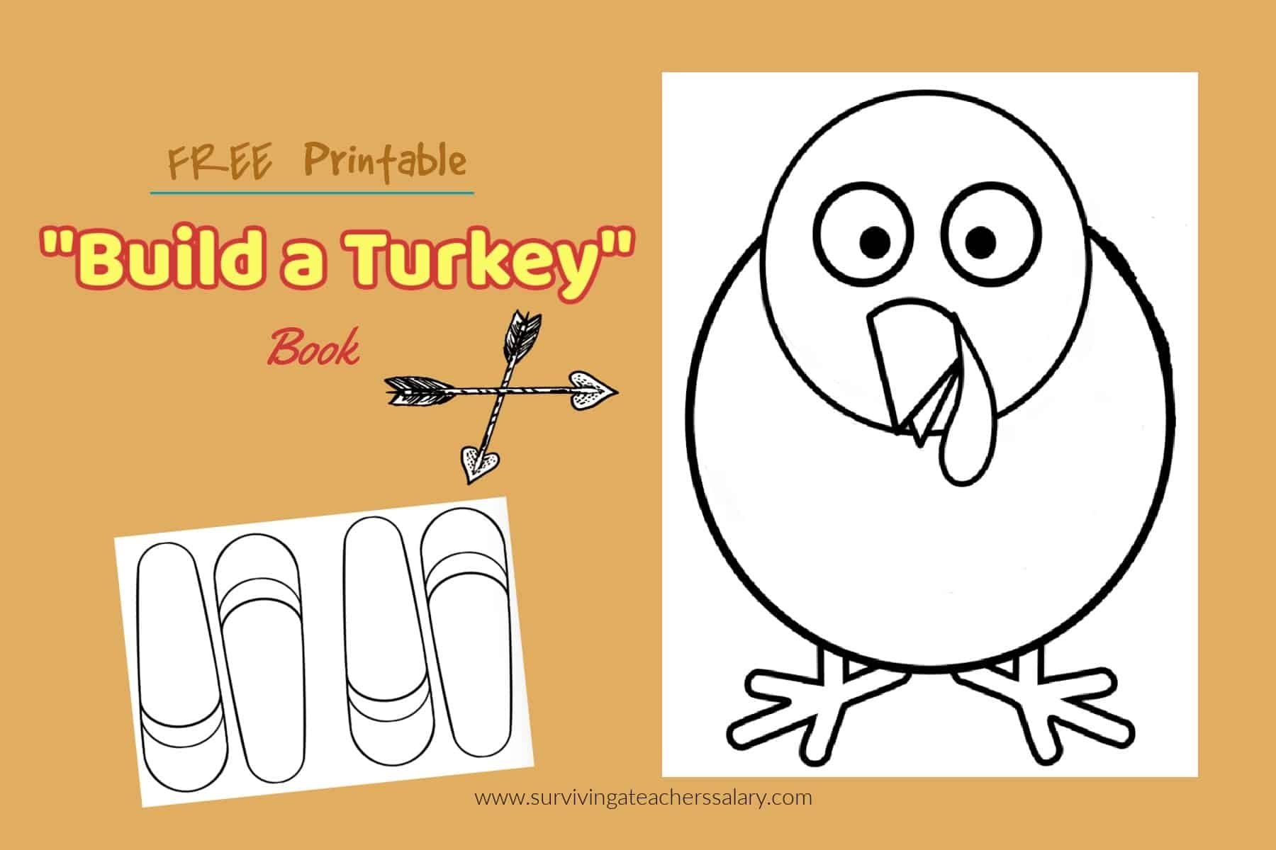 FREE Thanksgiving Printable Build A Turkey Book Craft For Classrooms