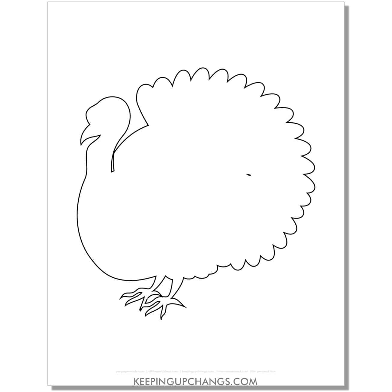 Free Turkey Outlines Templates Stencils MOST POPULAR Printables 