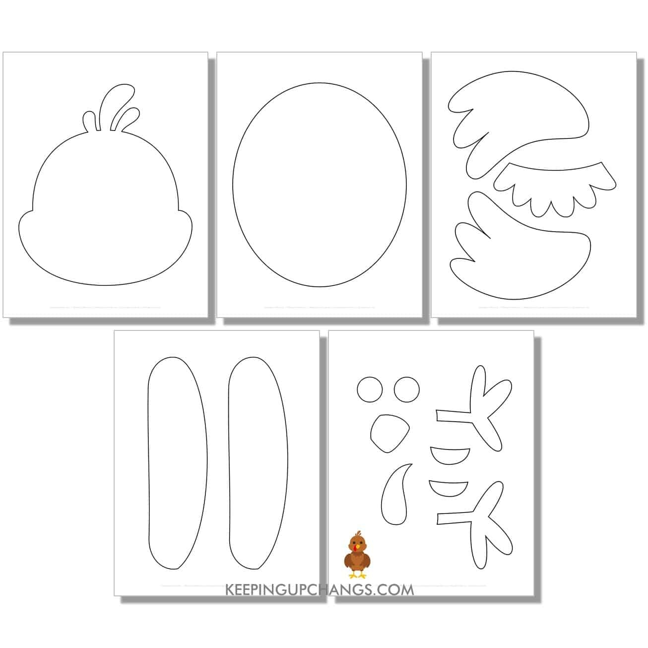 Large Turkey Template Printable