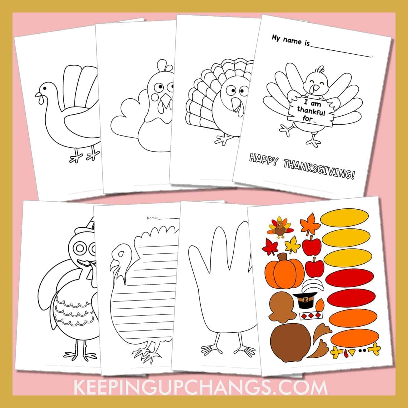 Free Turkey Outlines Templates Stencils MOST POPULAR Printables 