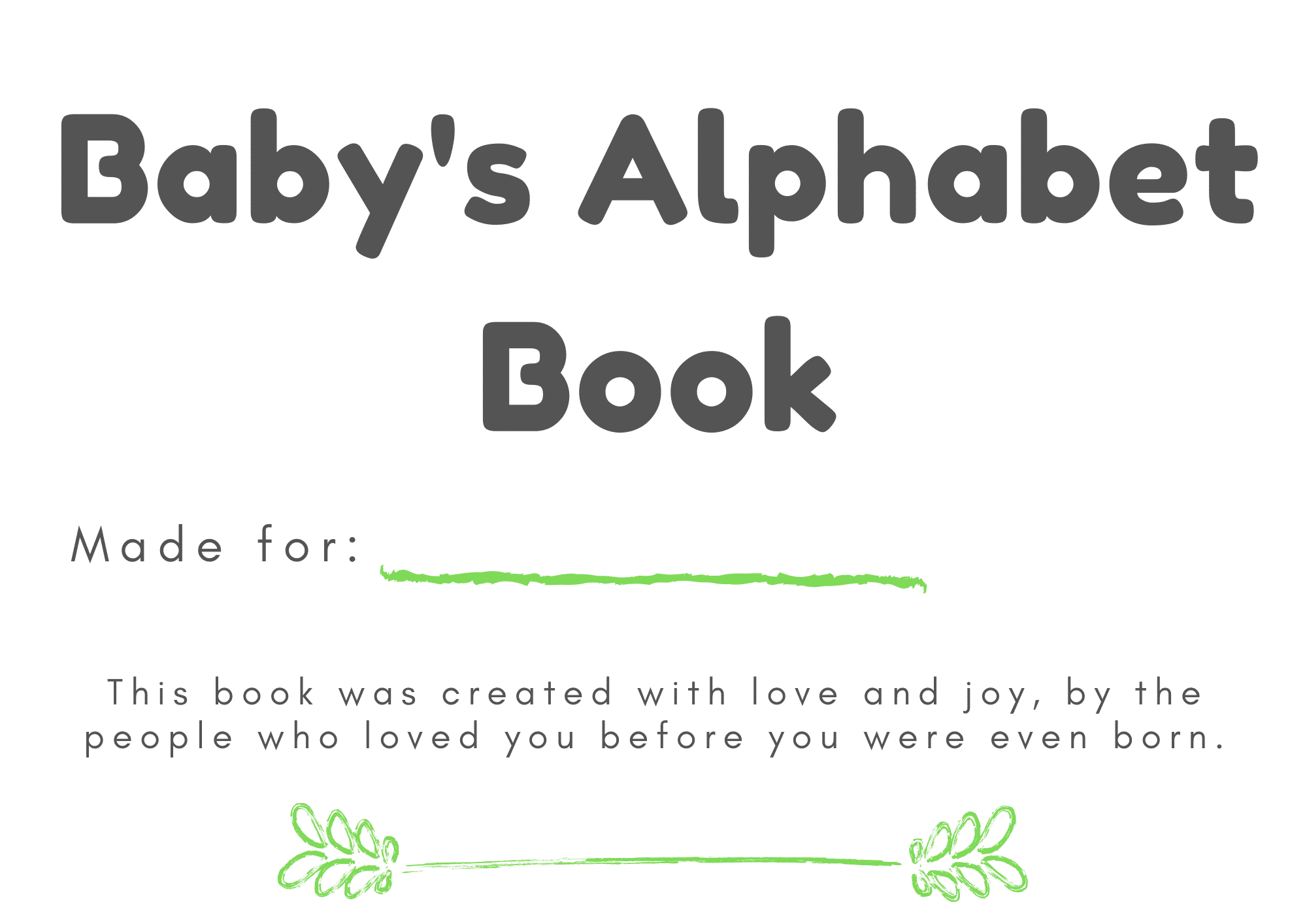 Free U0026 Easy Downloadable ABC Book Template For Your Baby Shower 