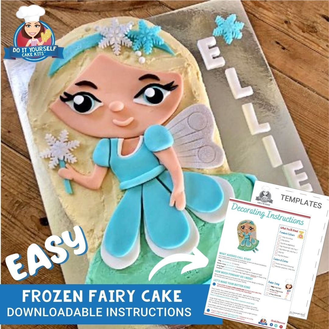 Frozen Fairy Cake Printable Template Decorating Tutorial 