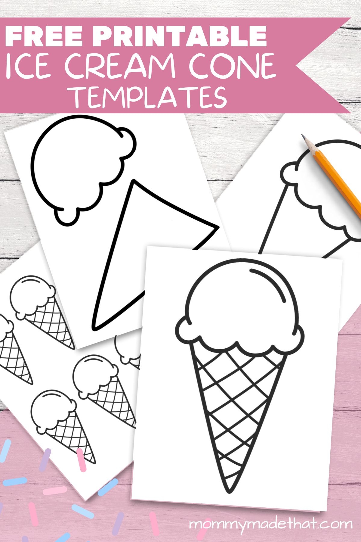 Fun Ice Cream Cone Templates For Crafts Coloring Worksheets Library