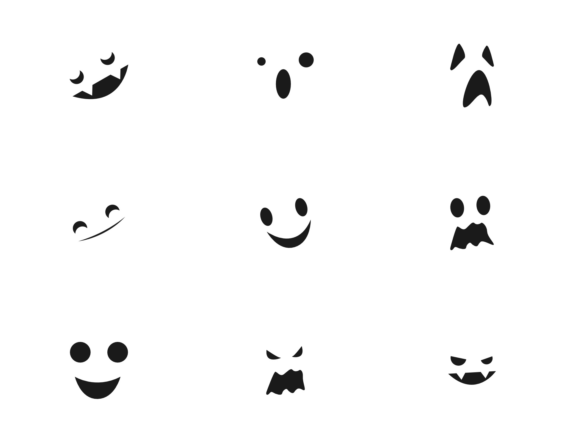 Printable Ghost Face Template