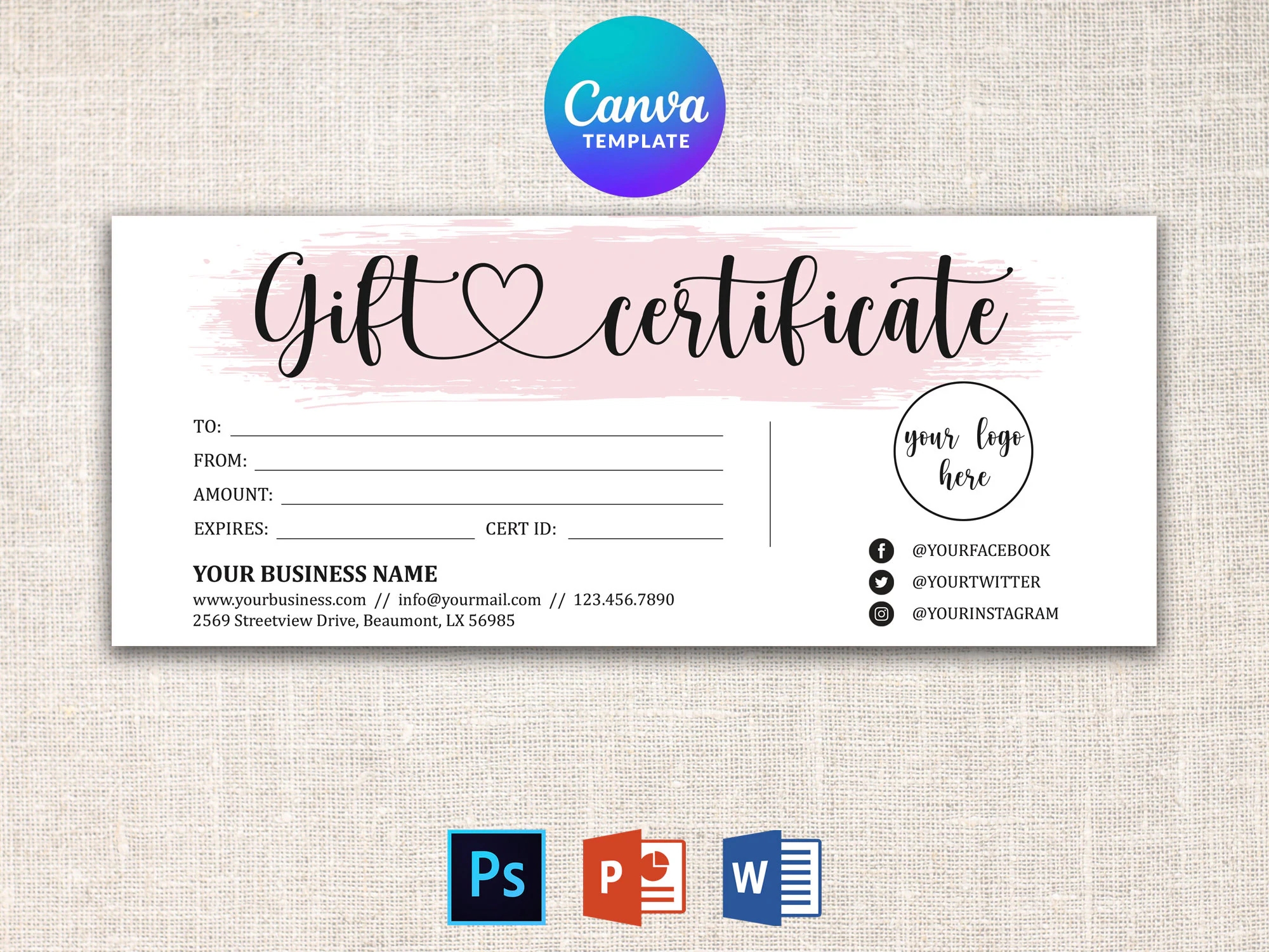 Gift Certificate Template Gift Voucher Template Gift Certificate Template Printable Gift Cards DIY Gift Card Shop Voucher Template Etsy Gift Certificate Template Gift Voucher Template Gift Certificate Template Printable Gift Cards DIY Gift Card Shop Voucher Template Etsy