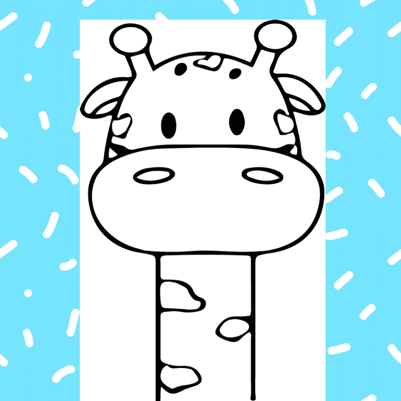 Giraffe Head Outline Arty Crafty Kids