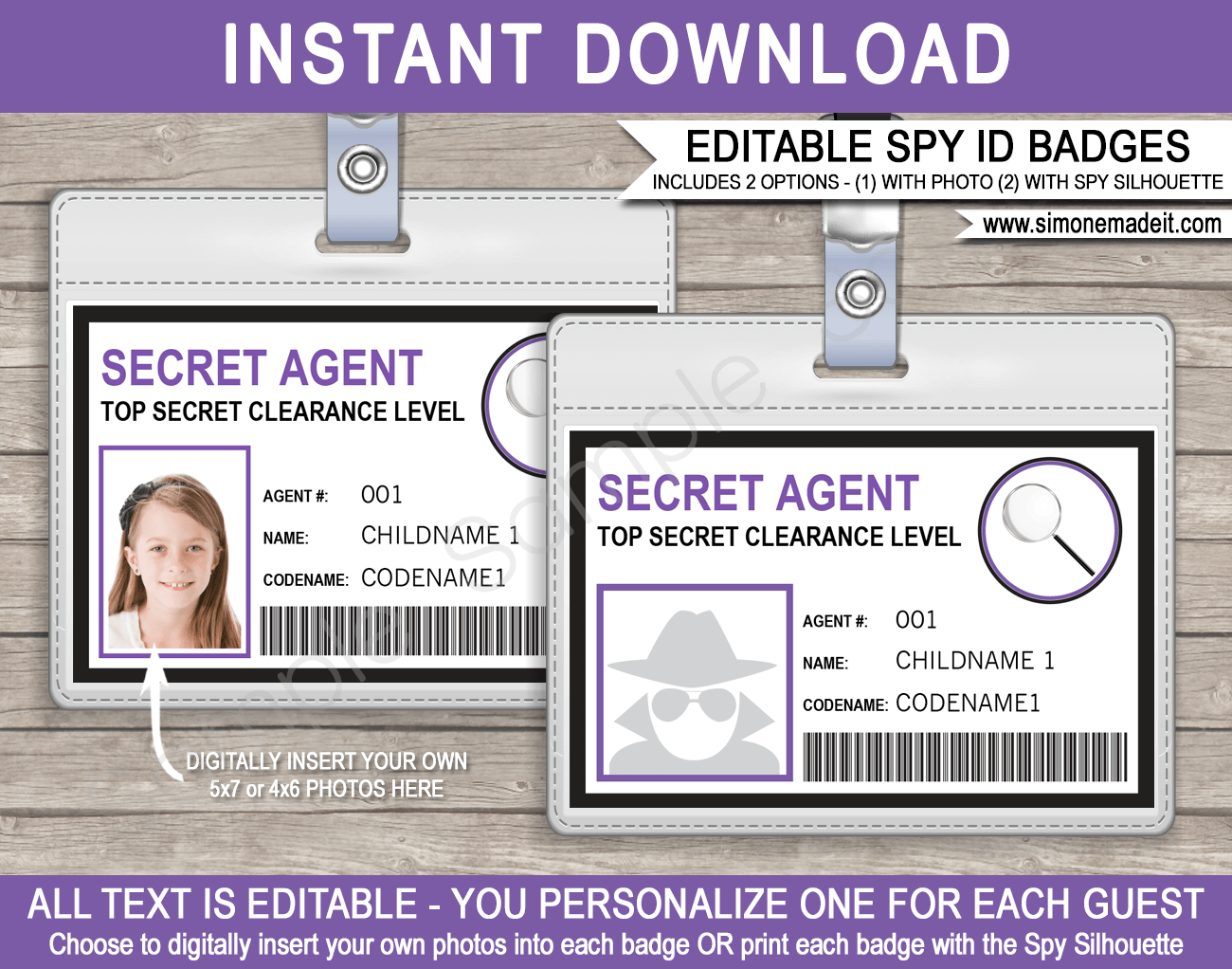 Printable Id Badge Template