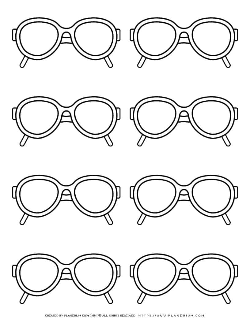 Glasses Template Eight Glasses Planerium