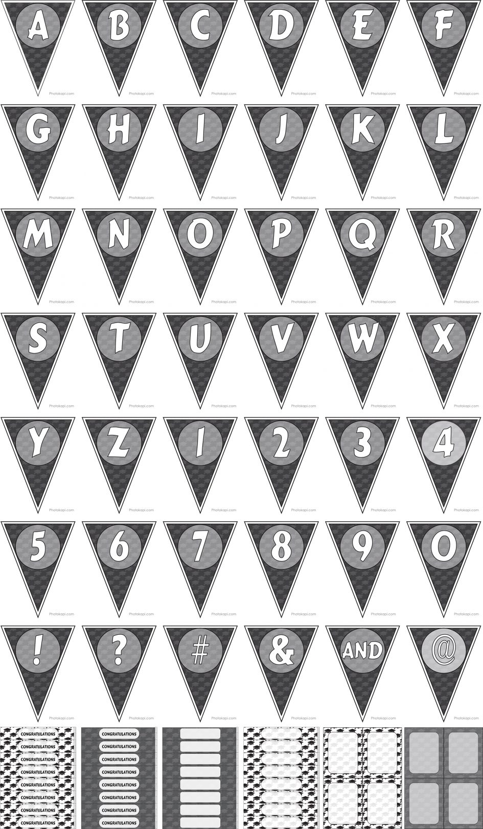 Graduation Pennant Banner Free Printable Photokapi