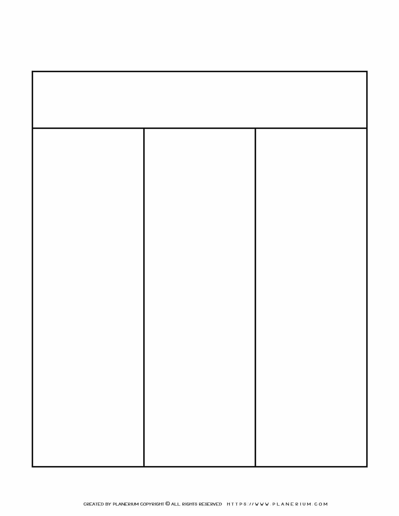 Printable 3 Column Template