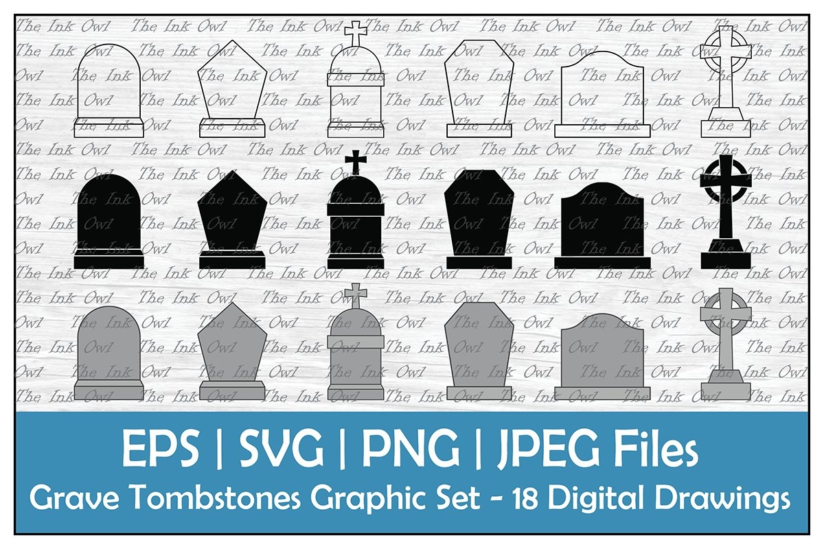 Grave Headstone Or Tombstone Blank Memorial Monument Clipart
