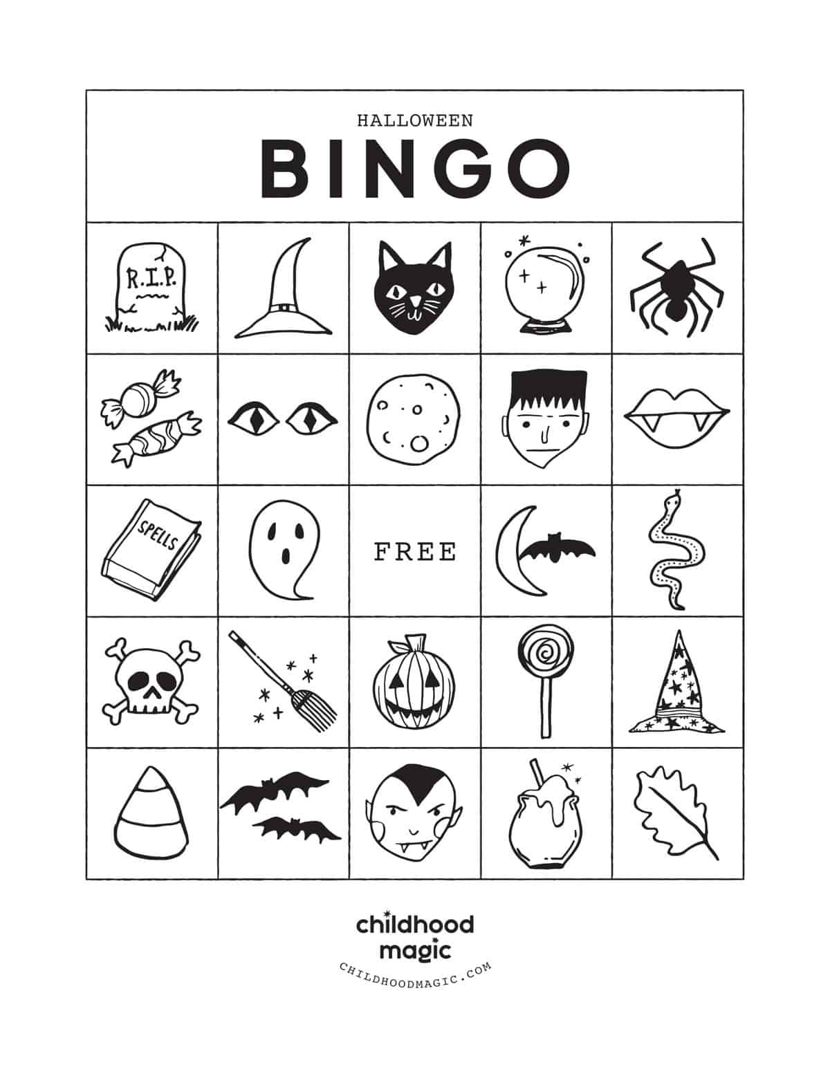 Free Printable Halloween Bingo Templates Free Printable Halloween Bingo Templates