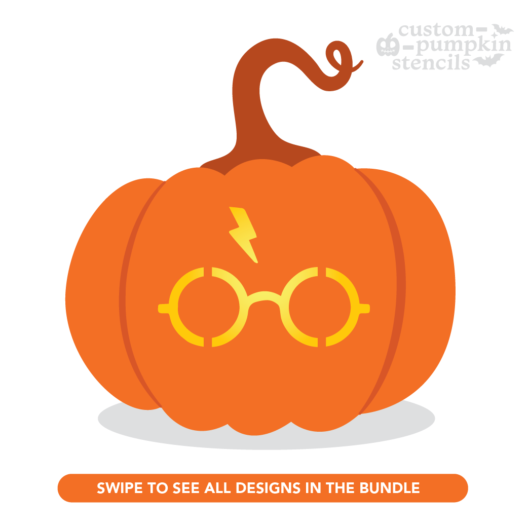 Harry Potter Glasses Pumpkin Carving Stencil Harry Potter Glasses Pumpkin Carving Stencil