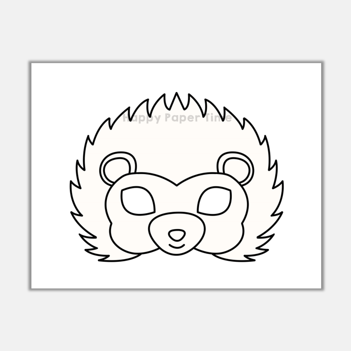 Hedgehog Printable Template