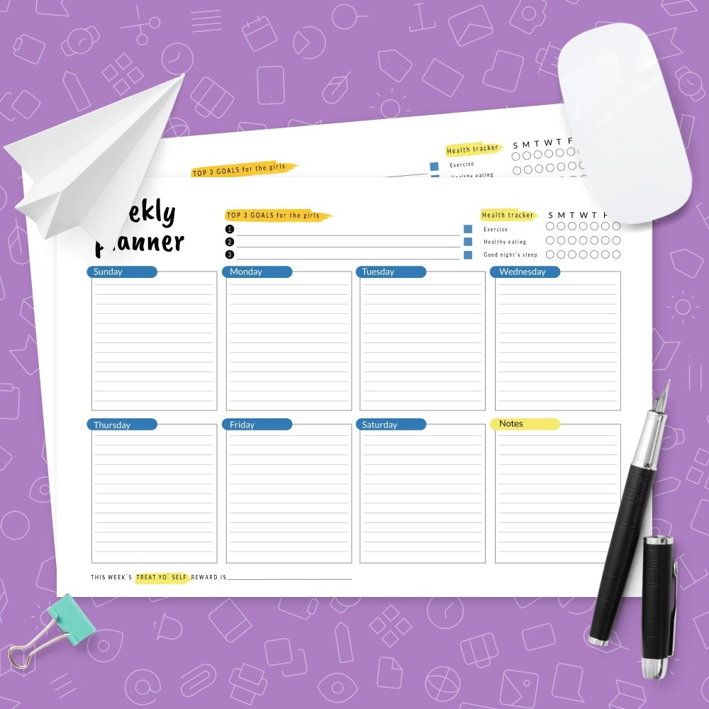 Week Template Printable