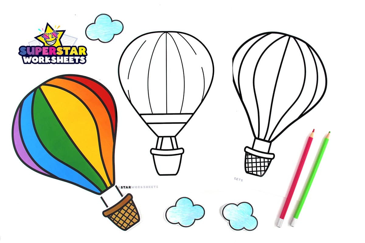 Hot Air Balloon Template Free Printables Superstar Worksheets Hot Air Balloon Template Free Printables Superstar Worksheets