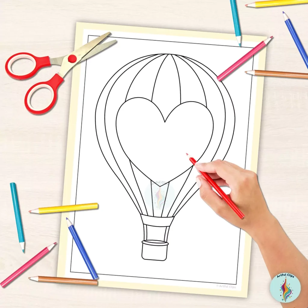 Hot Air Balloon Template Set Free Printable Outlines Hot Air Balloon Template Set Free Printable Outlines