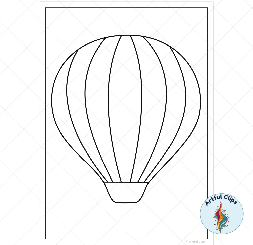 Printable Hot Air Balloon Template