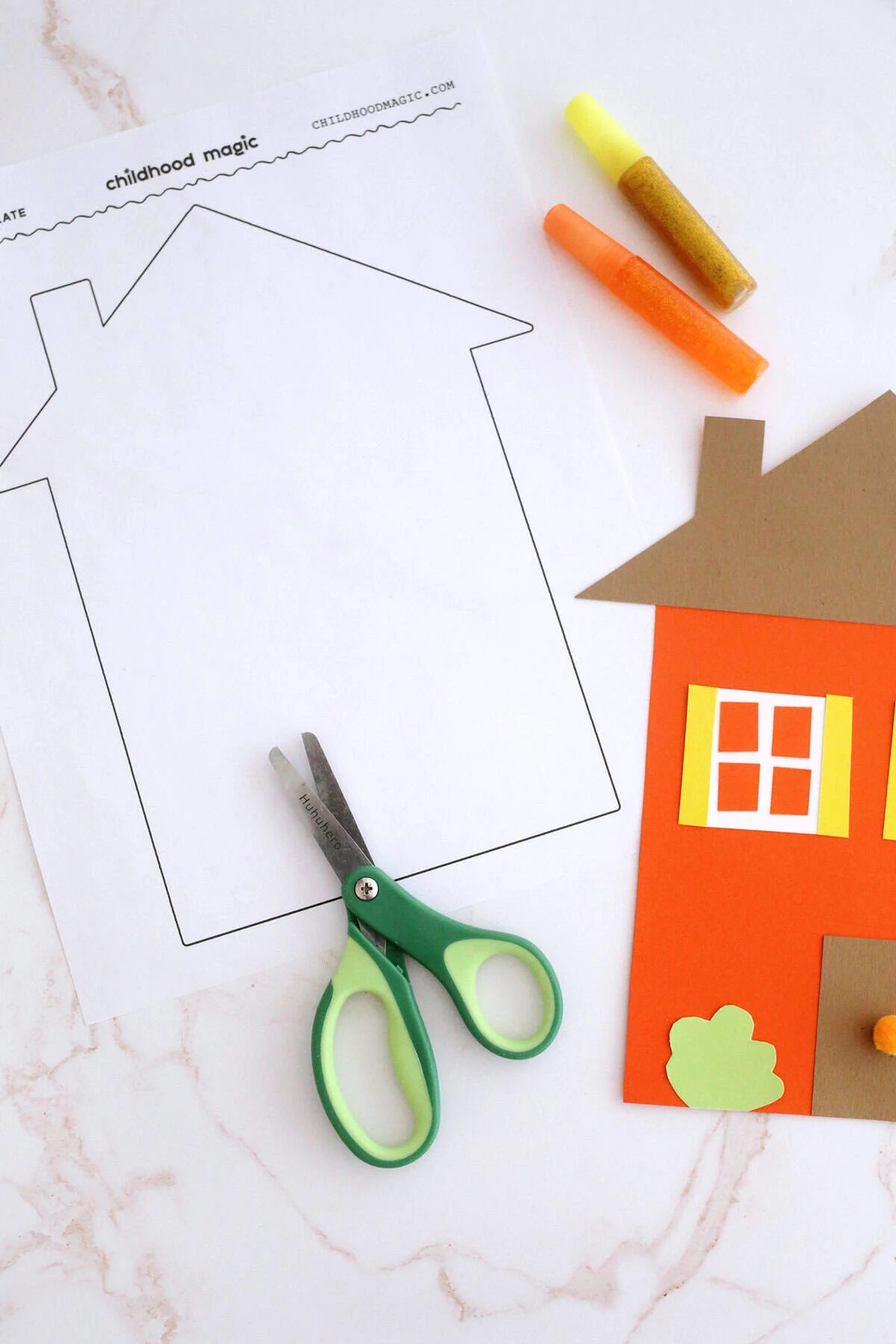 Paper House Template Printable