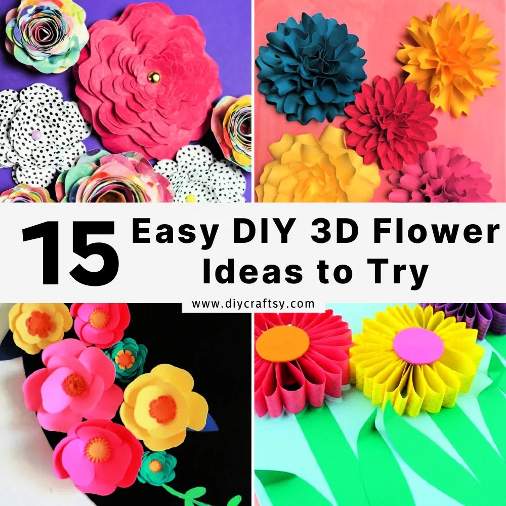Printable 3d Flower Template