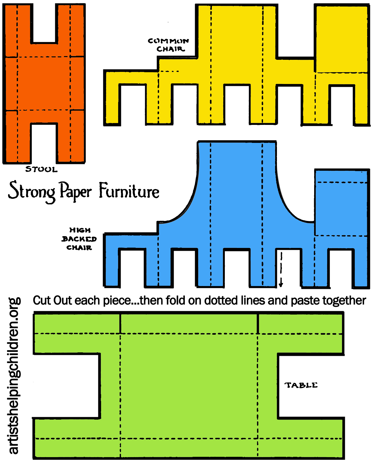 How To Make A Paper Doll House Table Chairs Kids Crafts Activities How To Make A Paper Doll House Table Chairs Kids Crafts Activities