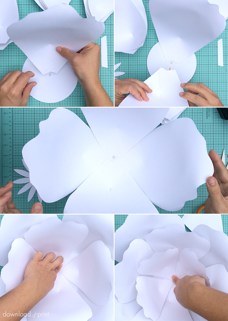 Rose Petals Template Printable