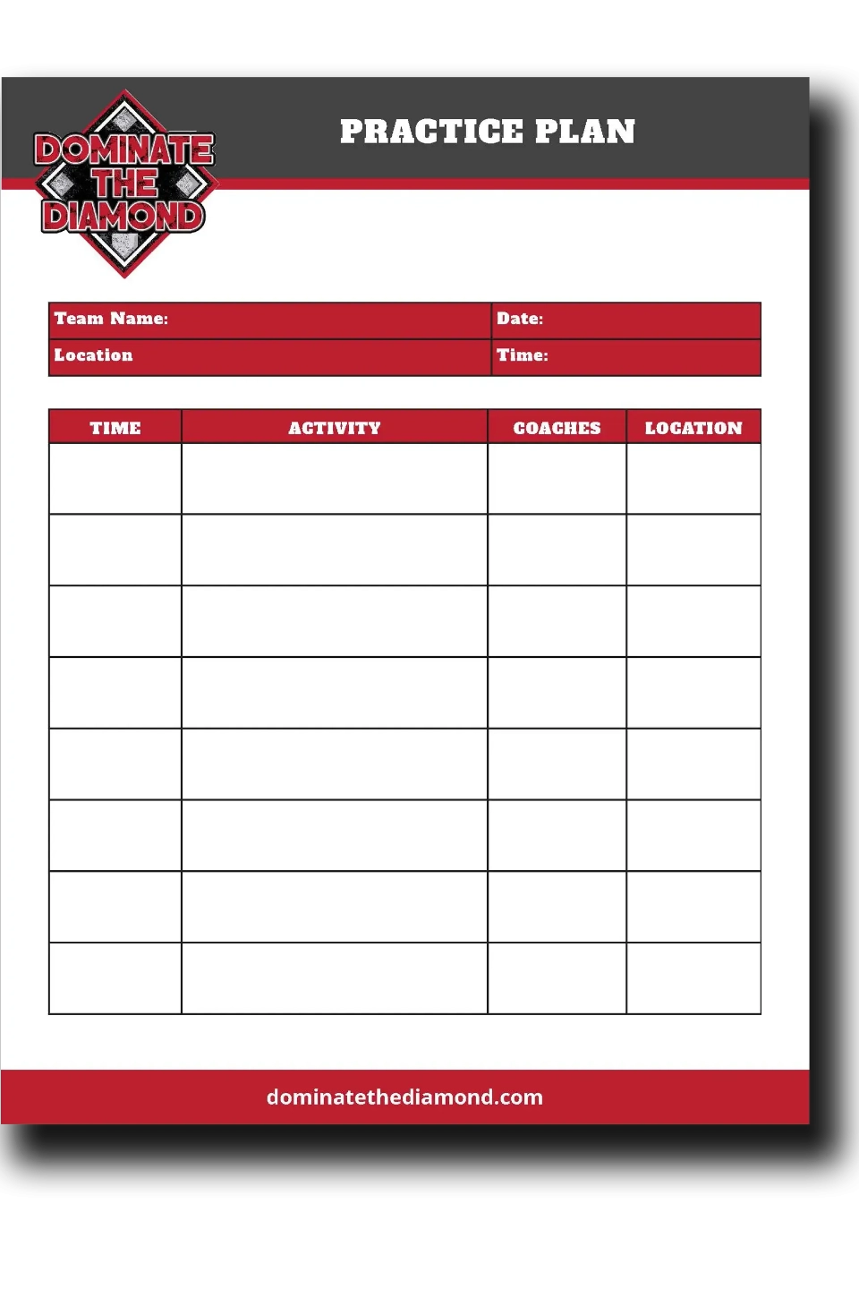How To Run The Perfect Baseball Practice Free Practice Plan Template