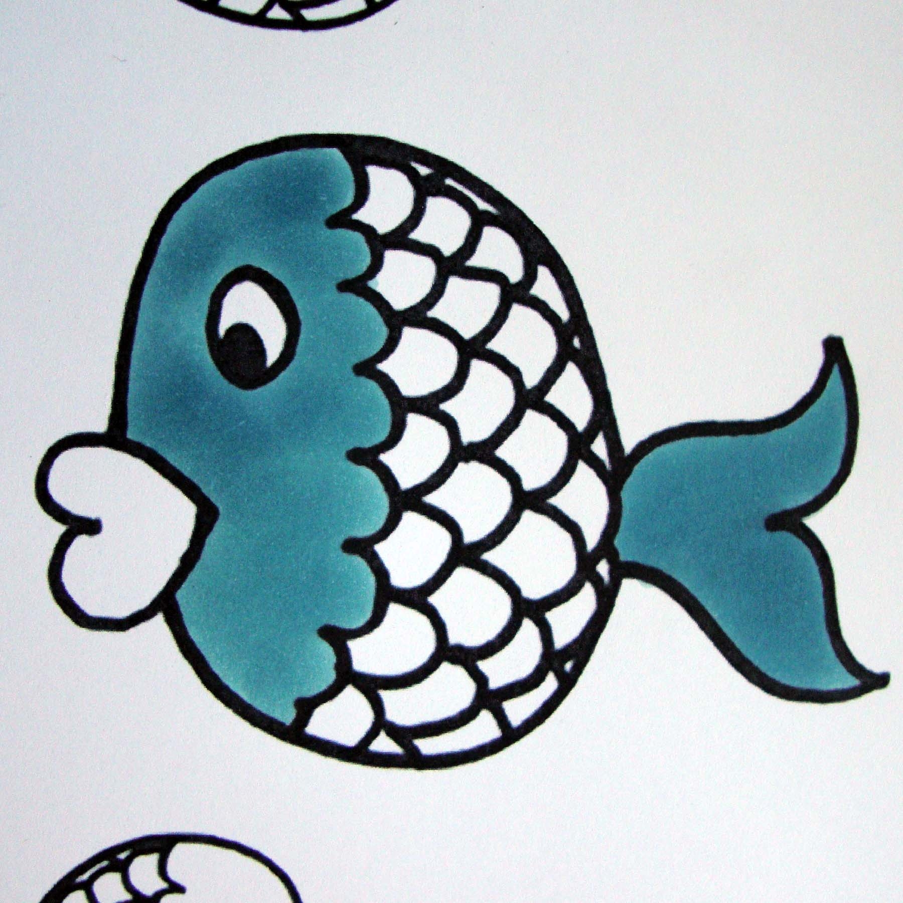 Rainbow Fish Printable Template