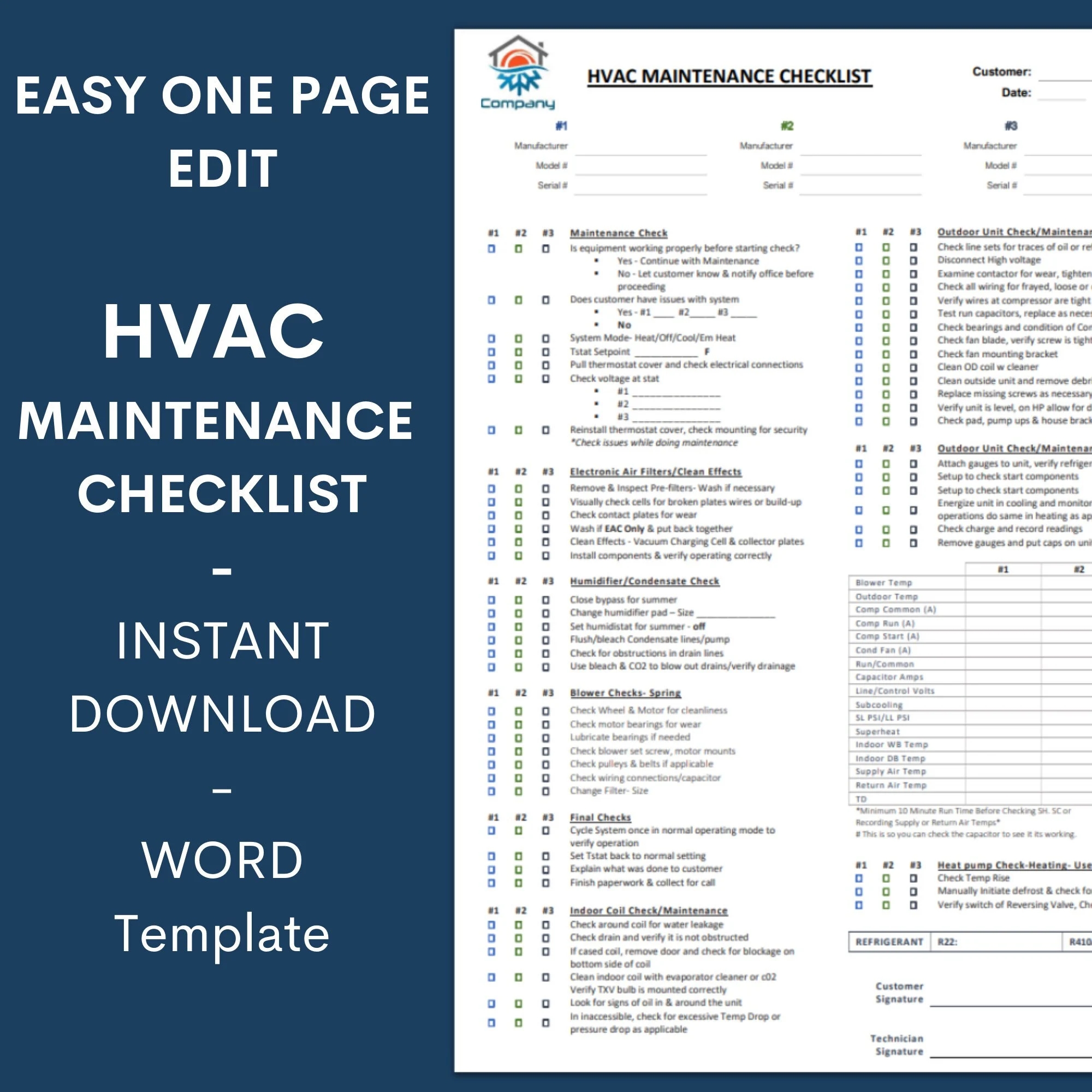 Printable Hvac Inspection Checklist Template