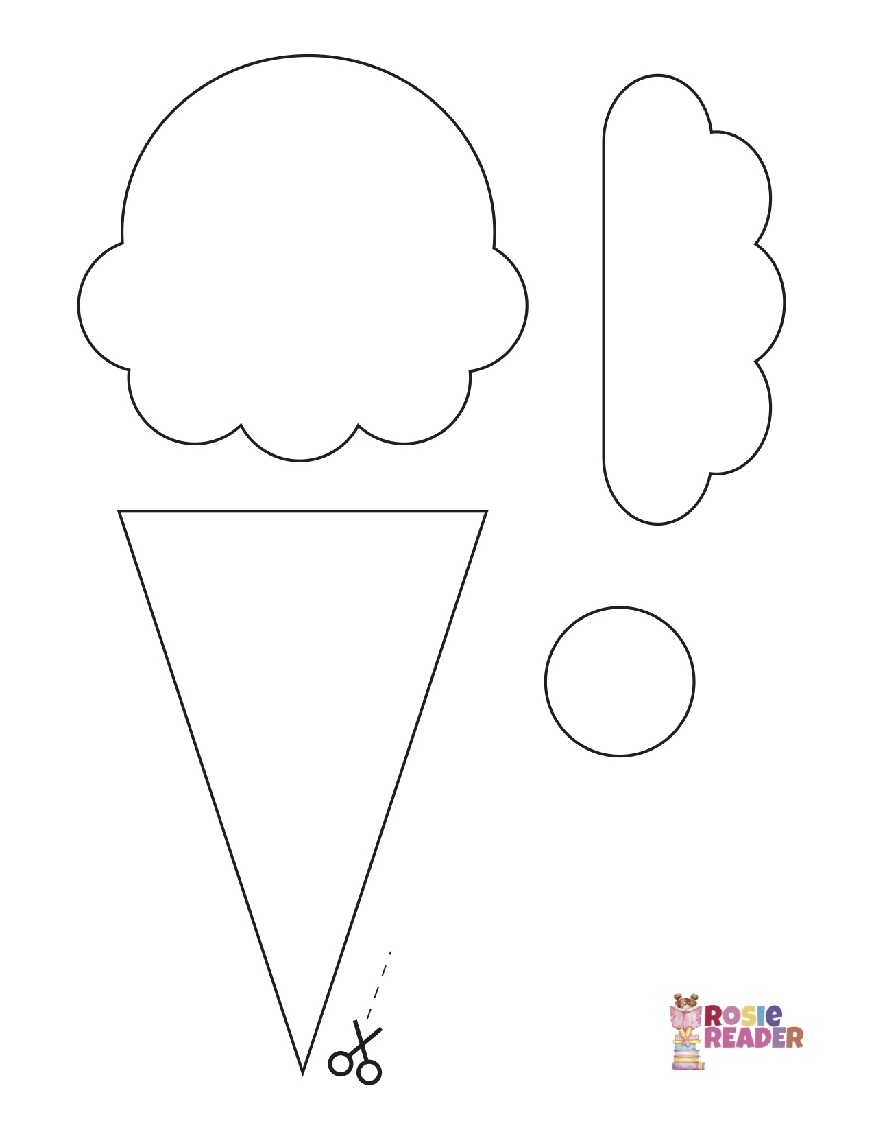 Ice Cream Template Reading Adventures For Kids Ages 3 To 5 Ice Cream Template Reading Adventures For Kids Ages 3 To 5