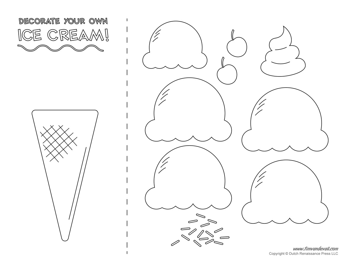 Ice Cream Templates And Coloring Pages For An Ice Cream Party Ice Cream Templates And Coloring Pages For An Ice Cream Party