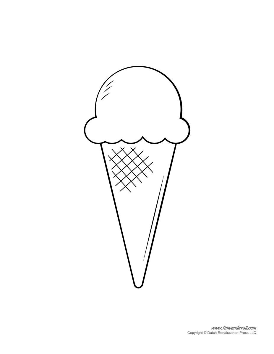 Ice Cream Scoop Printable Template