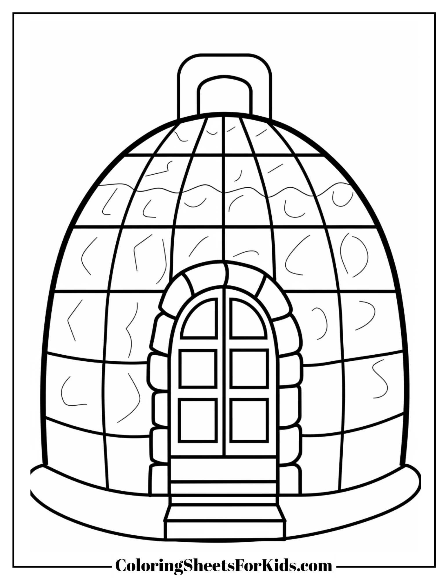Igloo Coloring Pages Free PDF Printables Coloring Sheets For Kids