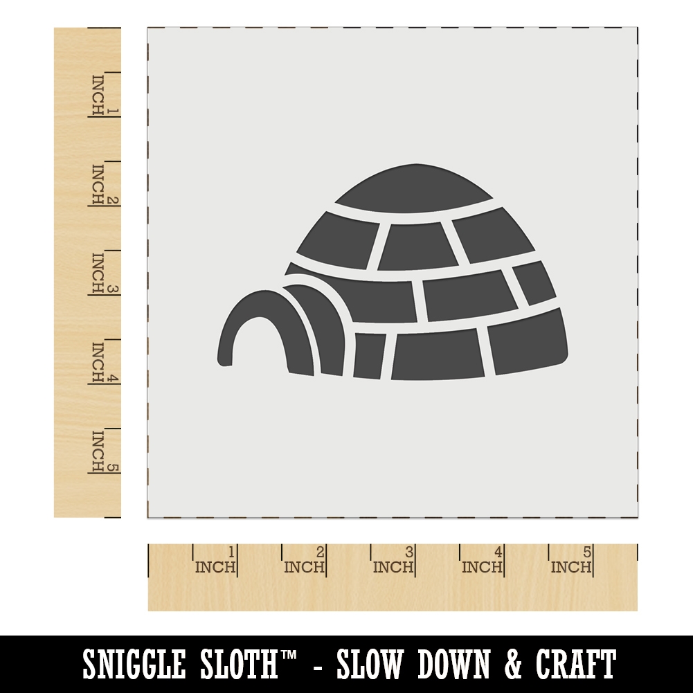 Igloo Ice House Wall Cookie DIY Craft Reusable Stencil EBay