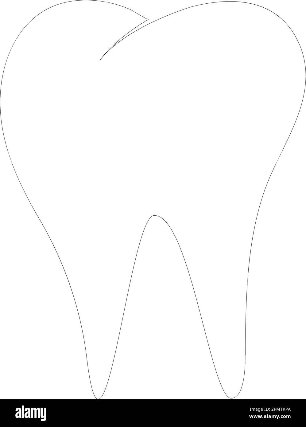 Illustration Cute Happy Tooth Dental Black And White Stock Photos Images Alamy
