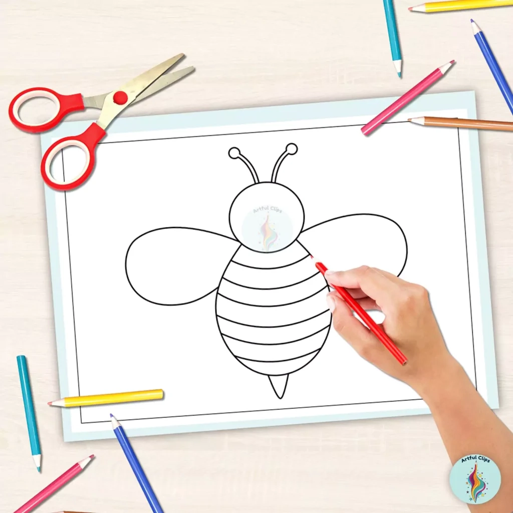 Insect Templates Printable Black And White Craft Outlines