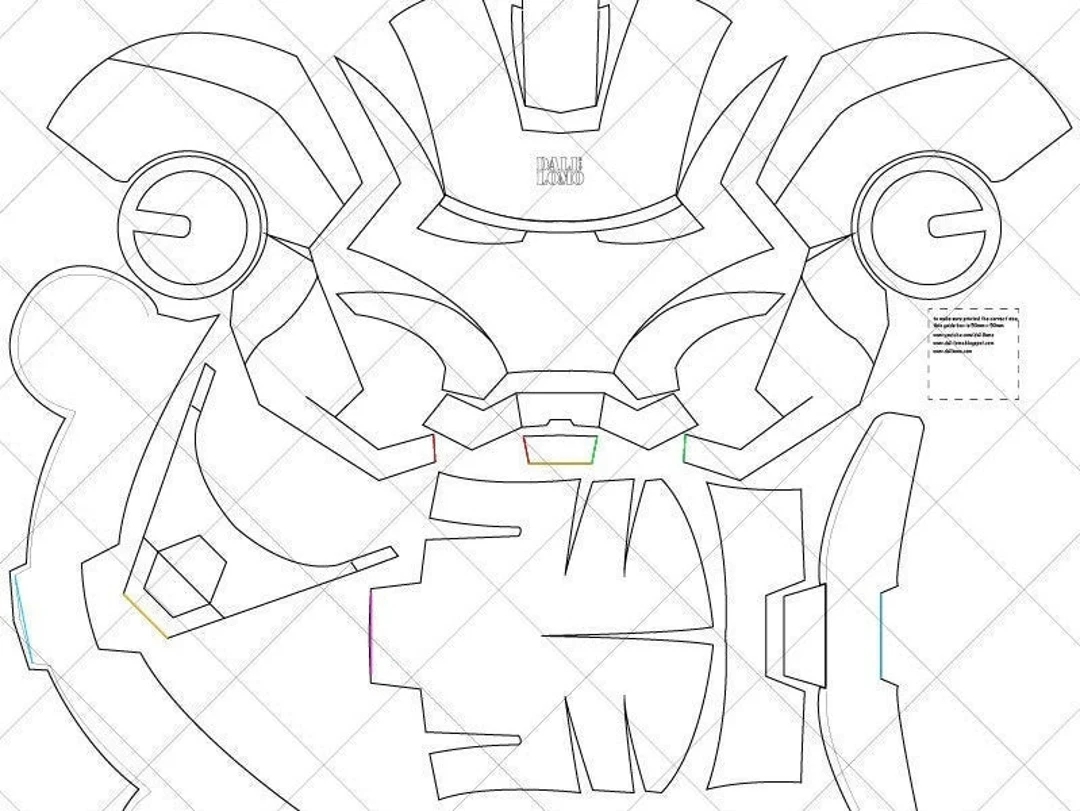 Iron Man Mark 4 Helm A4 Letter PDF Vorlage druckfertig Etsy de