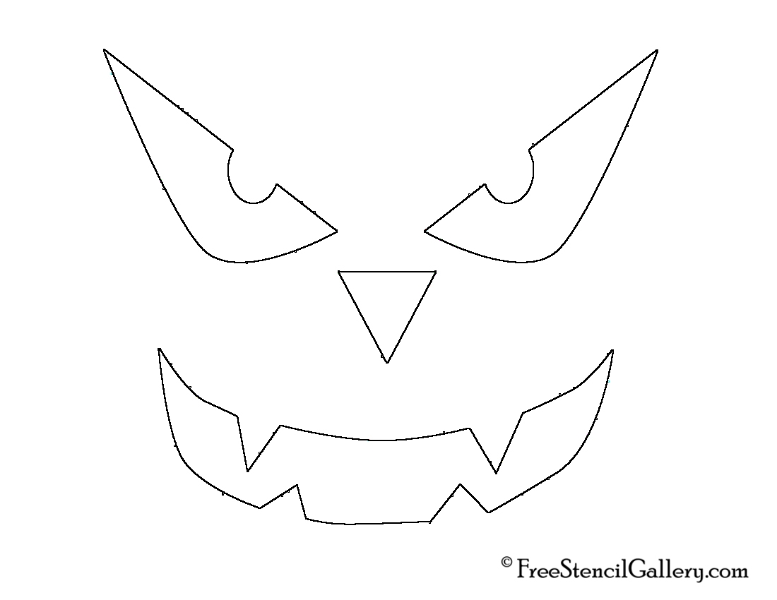 Jack O Lantern Face 21 Free Stencil Gallery