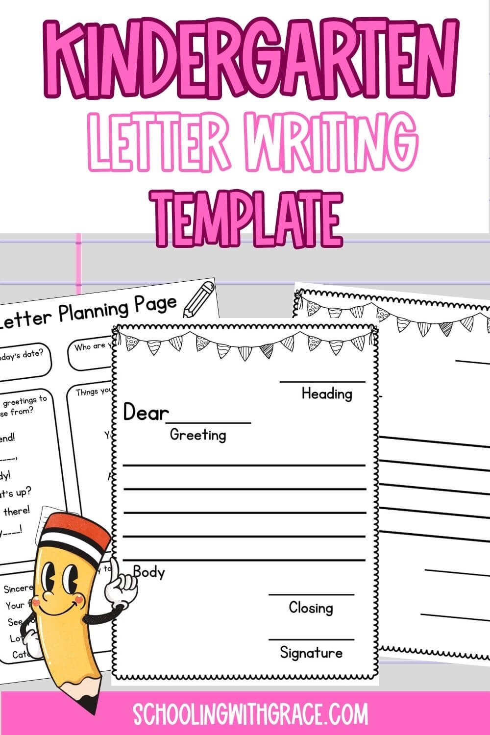Kindergarten Letter Writing Template