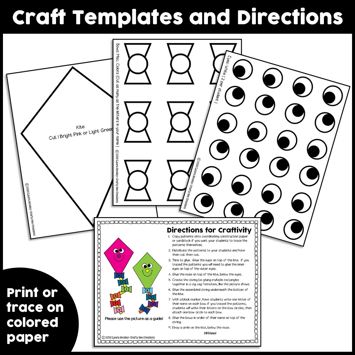 Kite Name Craft Spring Activities Summer Kite Template Bulletin Board Made By Teachers