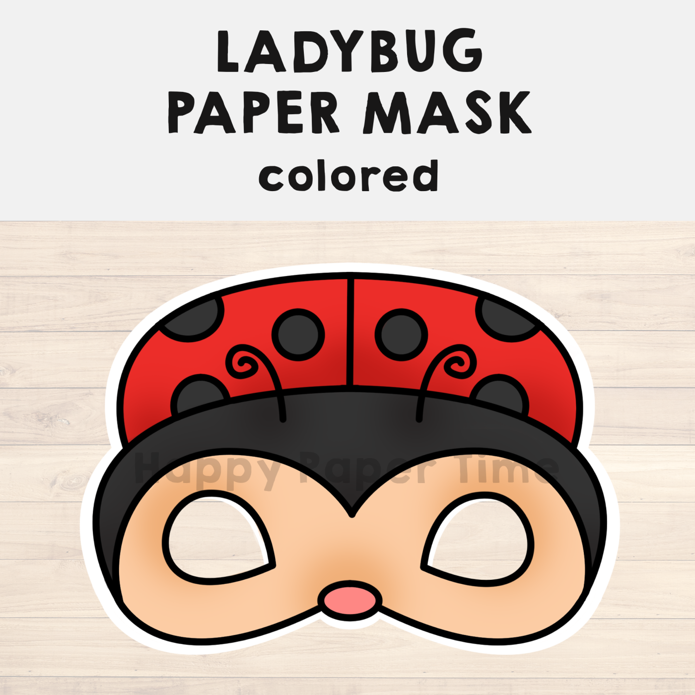 Ladybug Paper Mask Printable Insect Craft Activity Template Made By Teachers