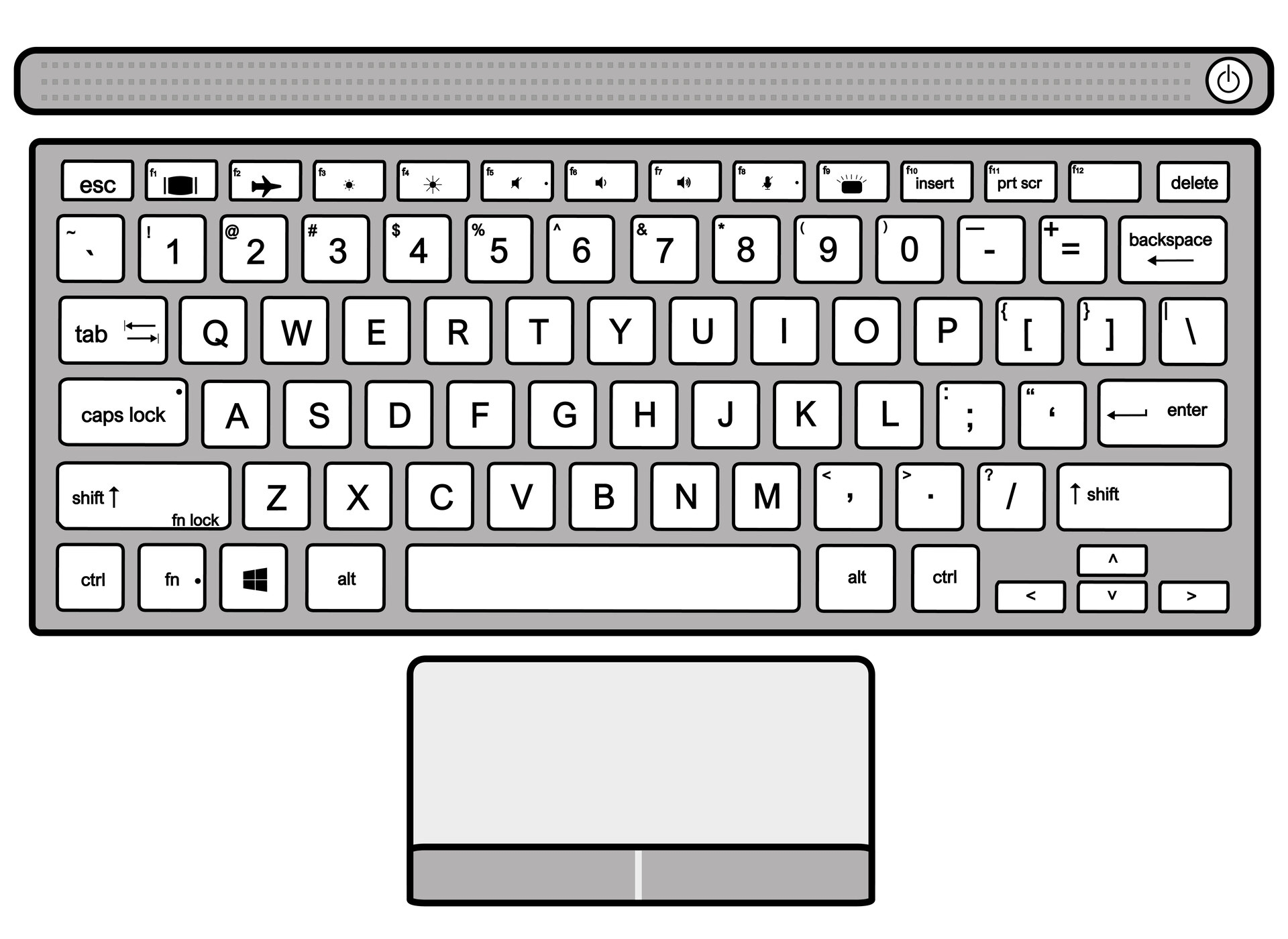 Computer Keyboard Template Printable