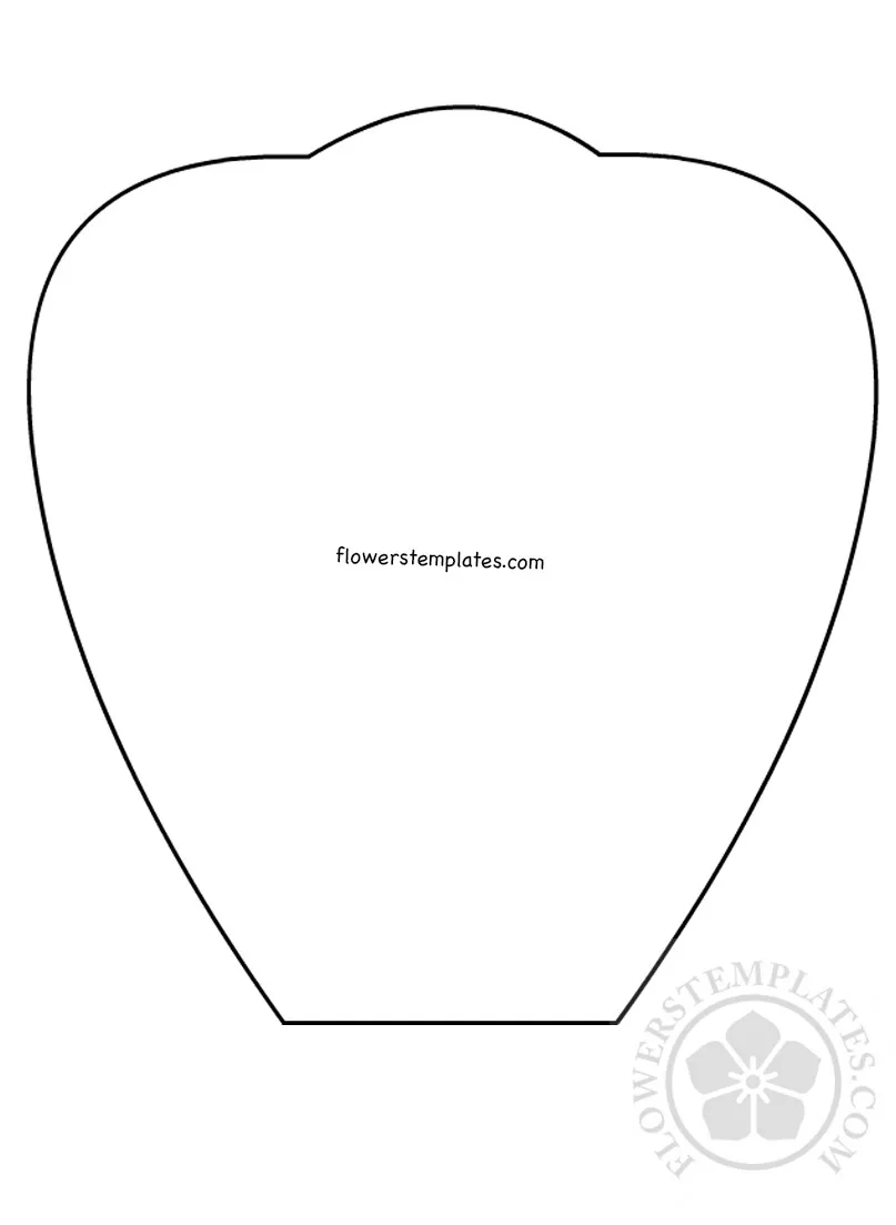 Large Rose Petal Stencil Flowers Templates
