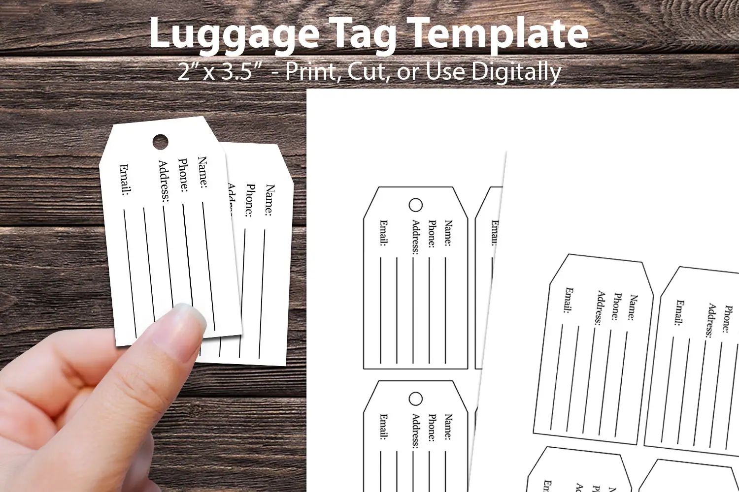 Luggage Tag Template Create Your Own Luggage Tags For Travel Printable Luggage Tags Editable Luggage Tags Blank Luggage Tag 2 Free Tag Etsy Finland