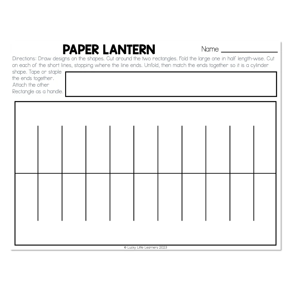 Lunar New Year Printable Chinese Paper Lantern Lucky Little Learners