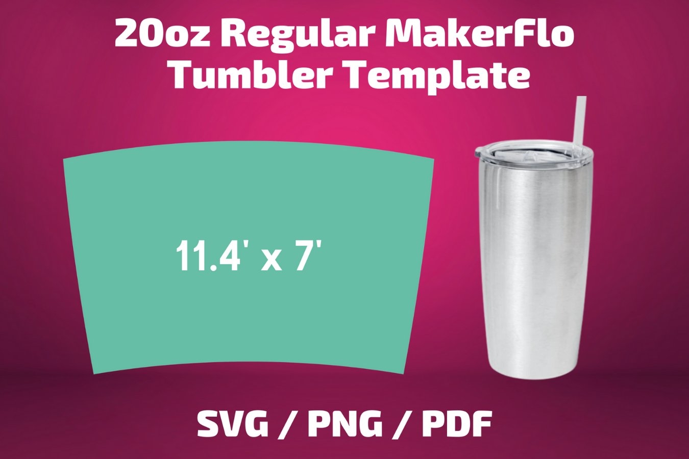 Makerflo 20 Oz Regular Tumbler Template Sublimation Wrap