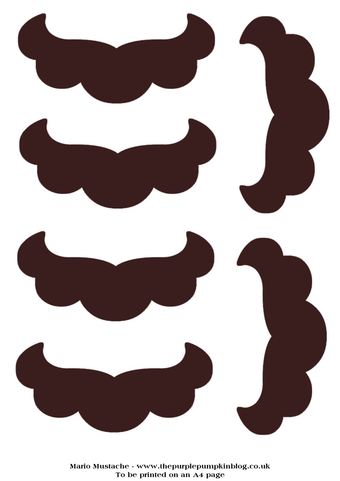 Moustache Template Printable