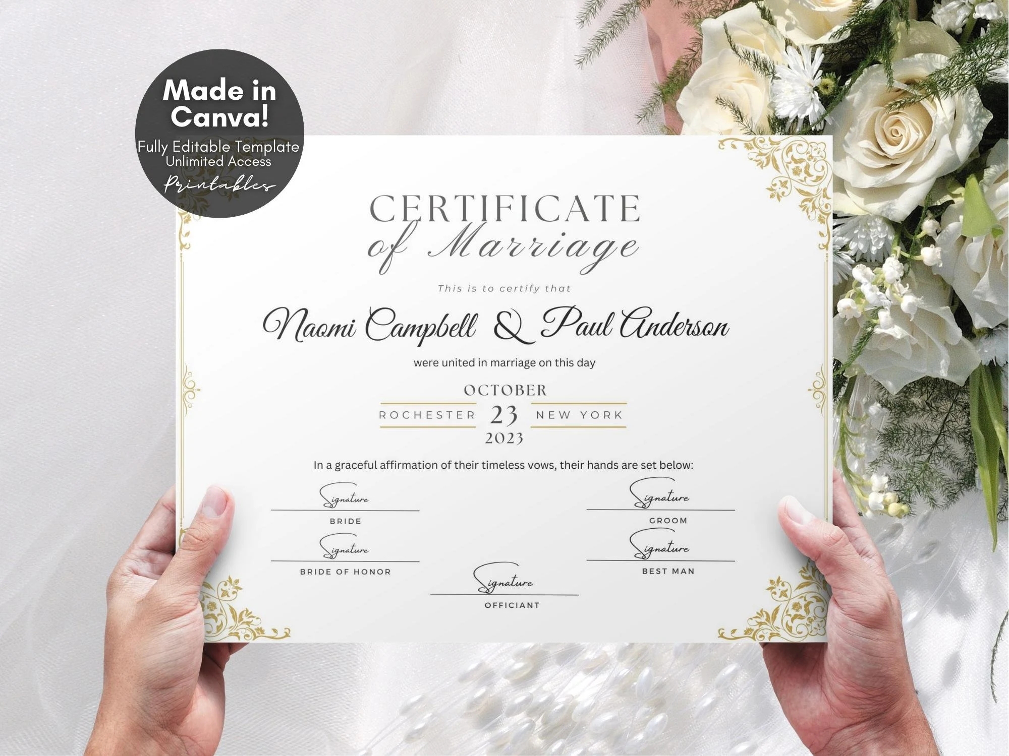 Marriage License Printable Etsy de